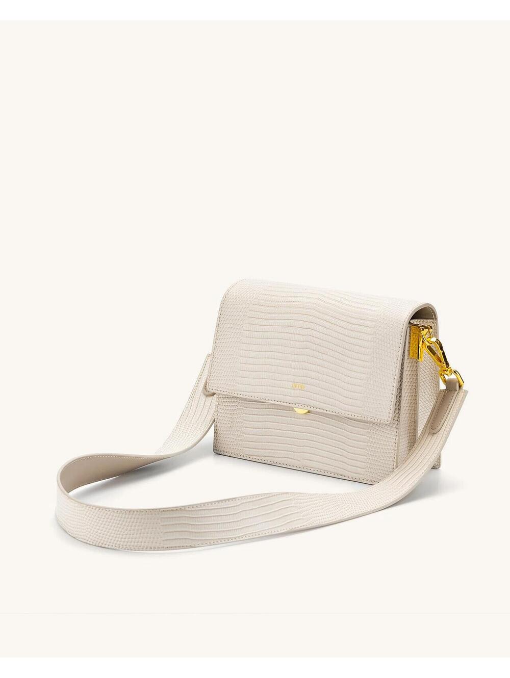 Mini Flap Crossbody - Ivory Lizard